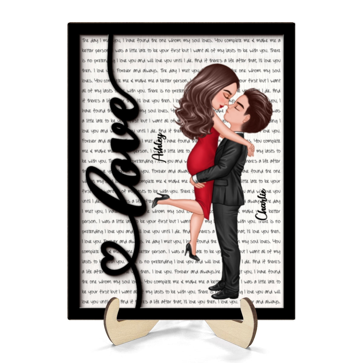 Couple Love Be Mine  Gift For Him For Her Personalized 2-layer Wooden Plaque