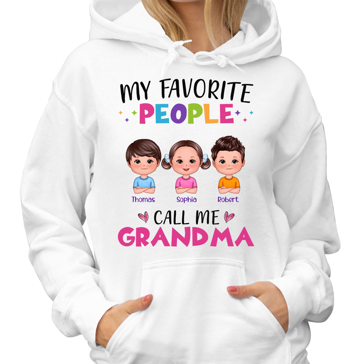 Colorful My Favorite People Call Me Grandma Doll Kids Personalized Shirt