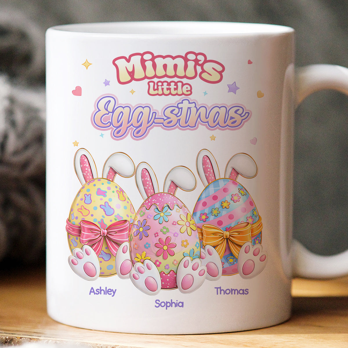 Mimi's Little Egg-stras - Personalized Mug - Gift For Grandma, Easter Home Decoration