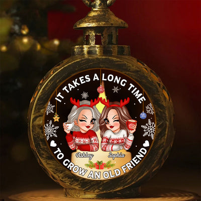 It Takes A Long Time To Grow An Old Friend Personalized Lantern Ornament, Christmas Gift For Best Friends
