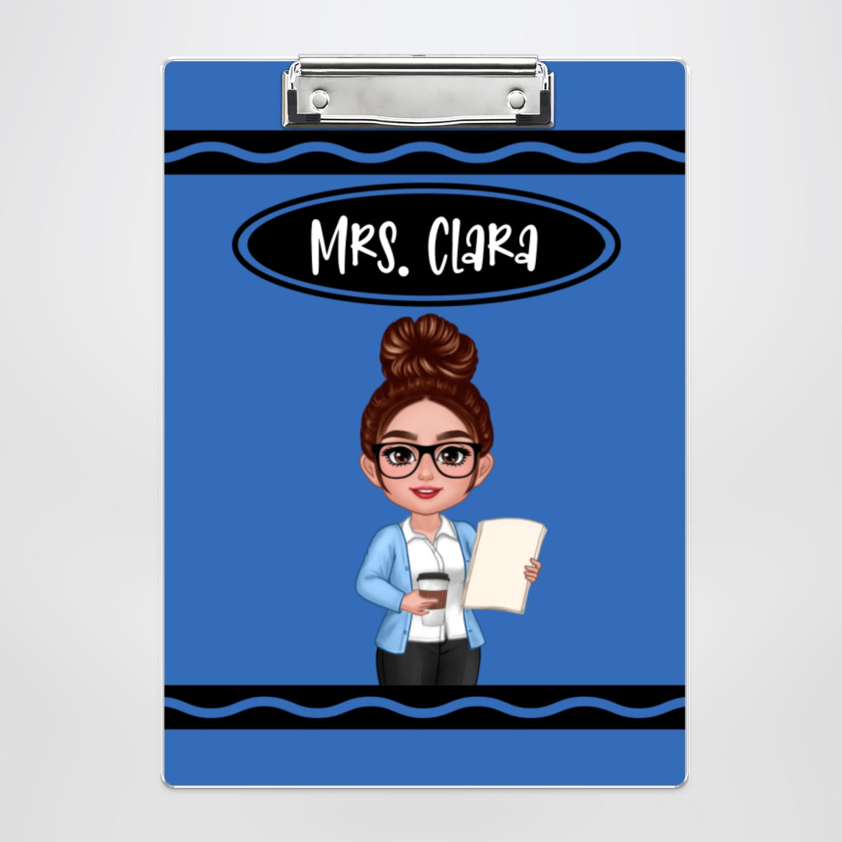 Teacher Crayon Personalized Clipboard
