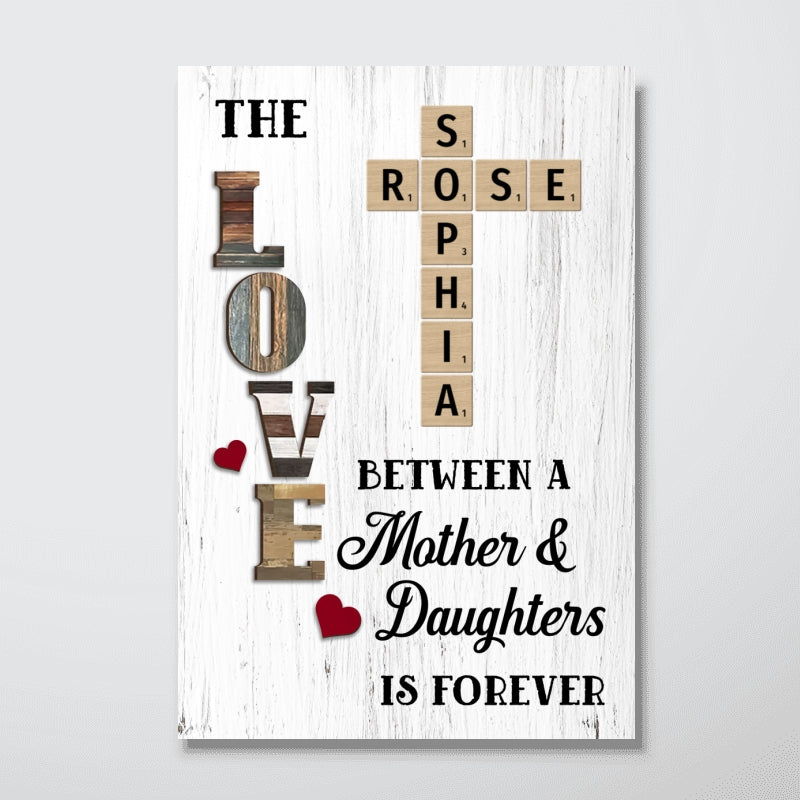 The Love Between Family Crossword Puzzle Art Personalized Poster