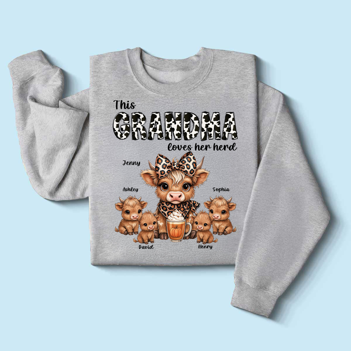 This Mama Grandma Loves Her Herds – Cozy Fall Vibe - Personalized Shirt
