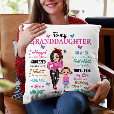 Colorful To My Granddaughter Grandson Gift Personalized Pillow (Insert Included)