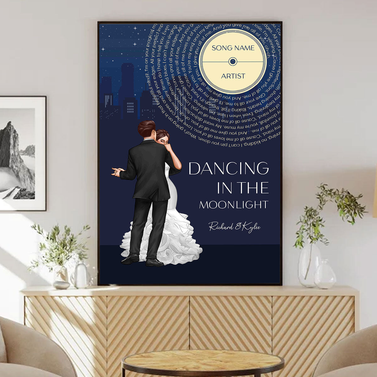 Perfect Custom Wedding Song Lyrics Personalized Poster, Perfect Valentine's Day, Anniversary Gift For Couple, For Her, For Him