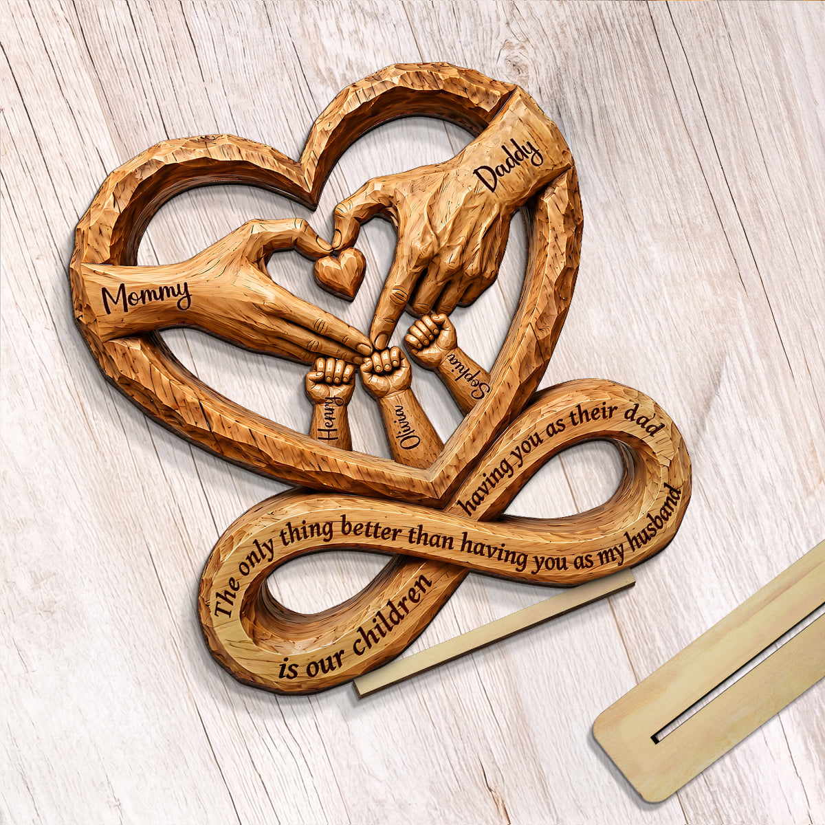 The Only Better Thing - Personalized 2-Layered Wooden Plaque - Father's Day Gift for Husband