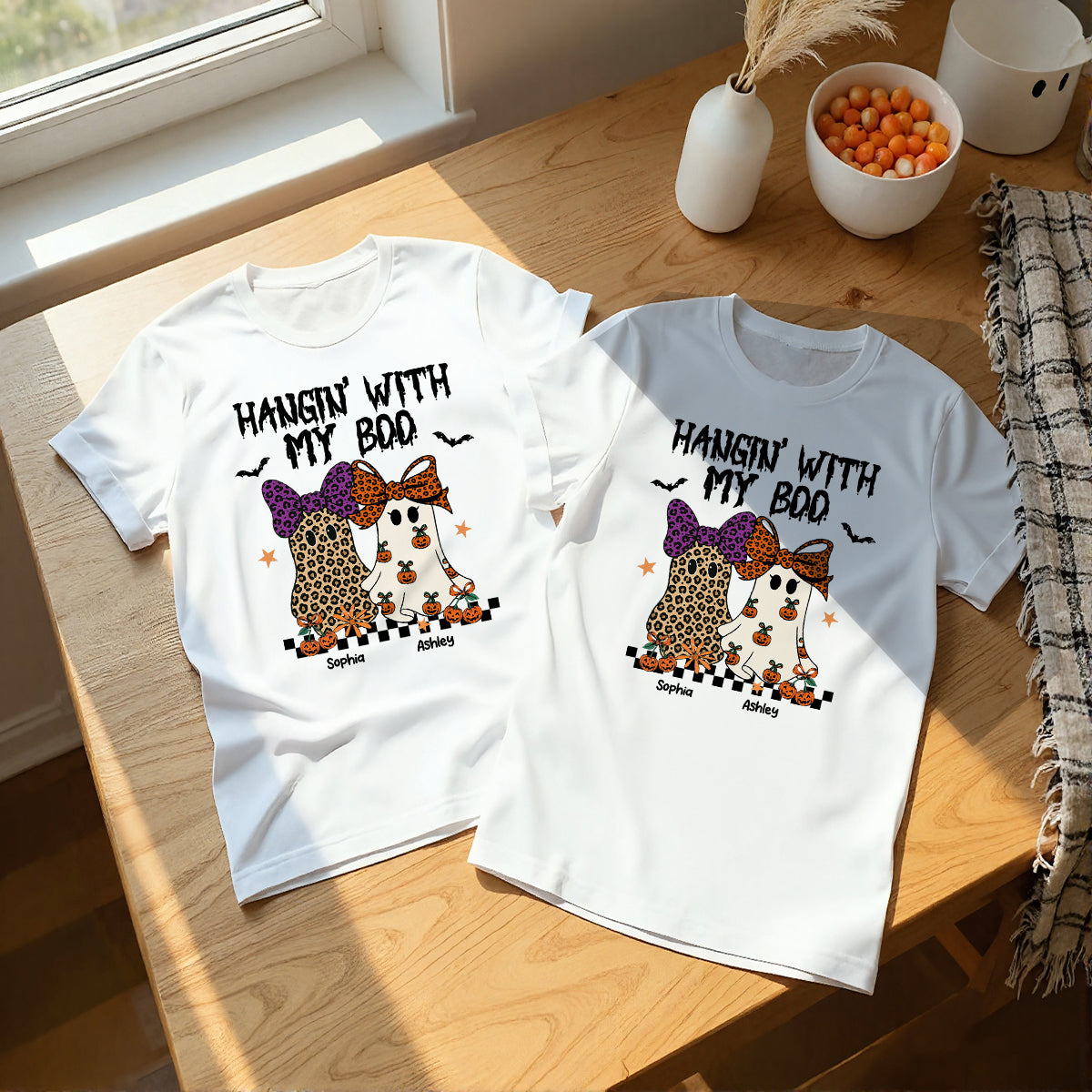 Hanging with my Boos Personalized Matching Besties Sweatshirt, Fall Gift for Besties