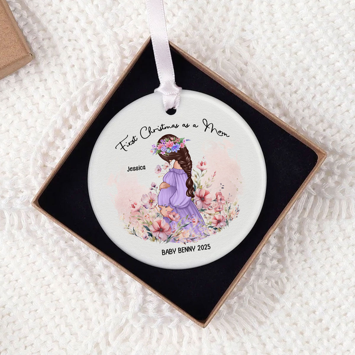 First Christmas as a Mom, Mom-to-Be Ornament, Baby Bumps first Christmas Gift