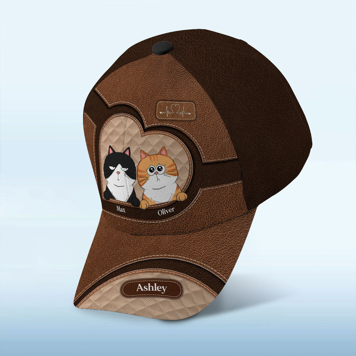 Peeking Cats Personalized Classic Cap, Gift For Cat Dad, Cat Mom