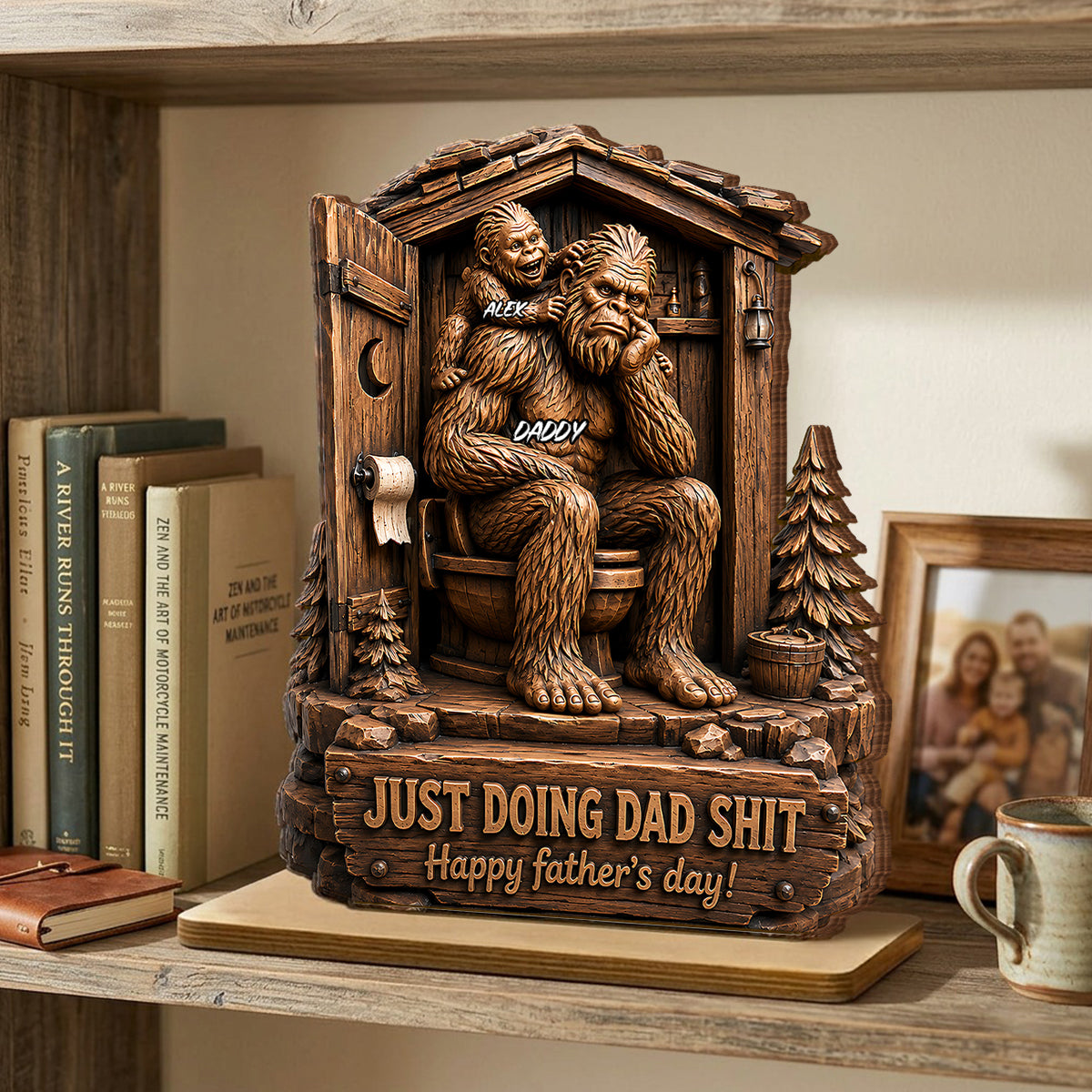 Just Doing Dad Sh*t - Personalized 2-Layered Wooden Plaque - Father's Day Gift for Dad, Husband