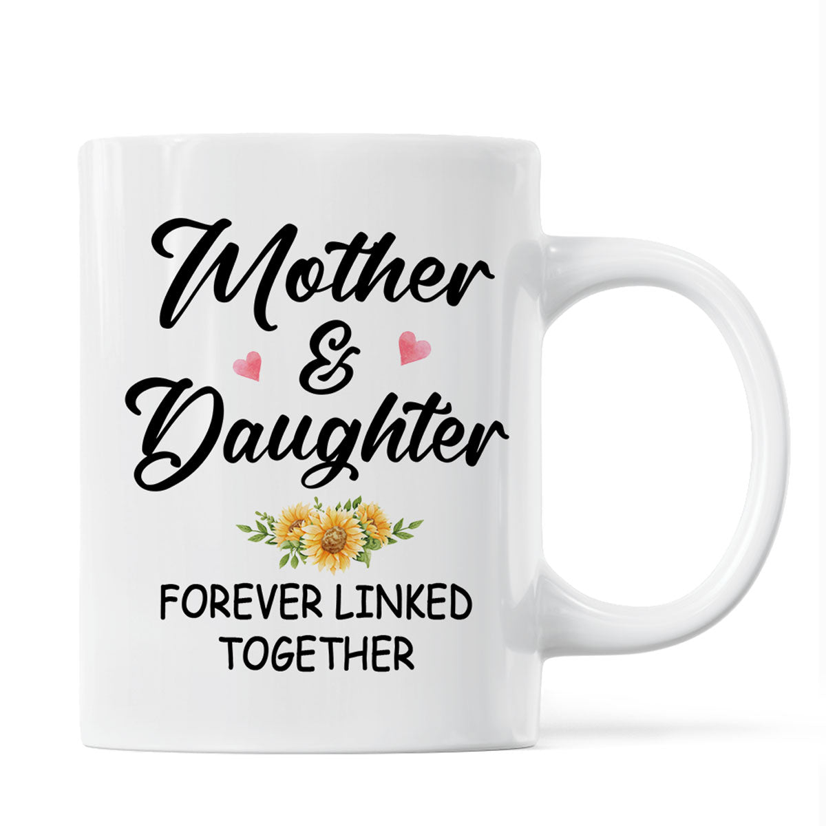 Doll Mom Daughter Sitting On Swing Holding Sunflower Personalized Mug