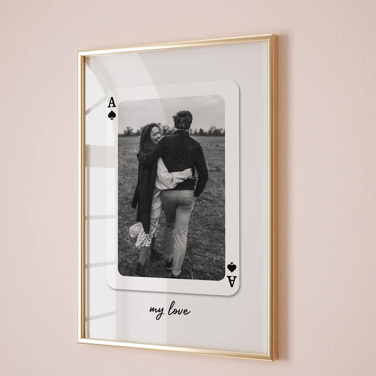 Custom Playing Cards Photo Print,  Gift For Her Personalized Wall Art, Unique Couples Gift, Romantic Gift