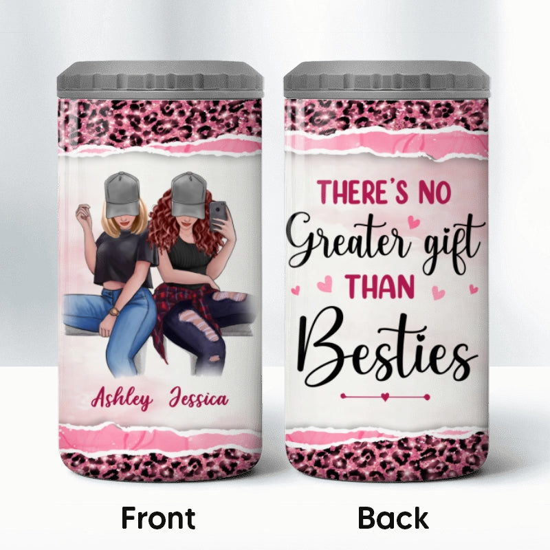 Selfie Besties Gift For Best Friends Personalized 4 In 1 Can Cooler