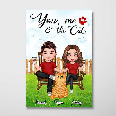 Doll Couple And The Cats Standing Personalized Poster