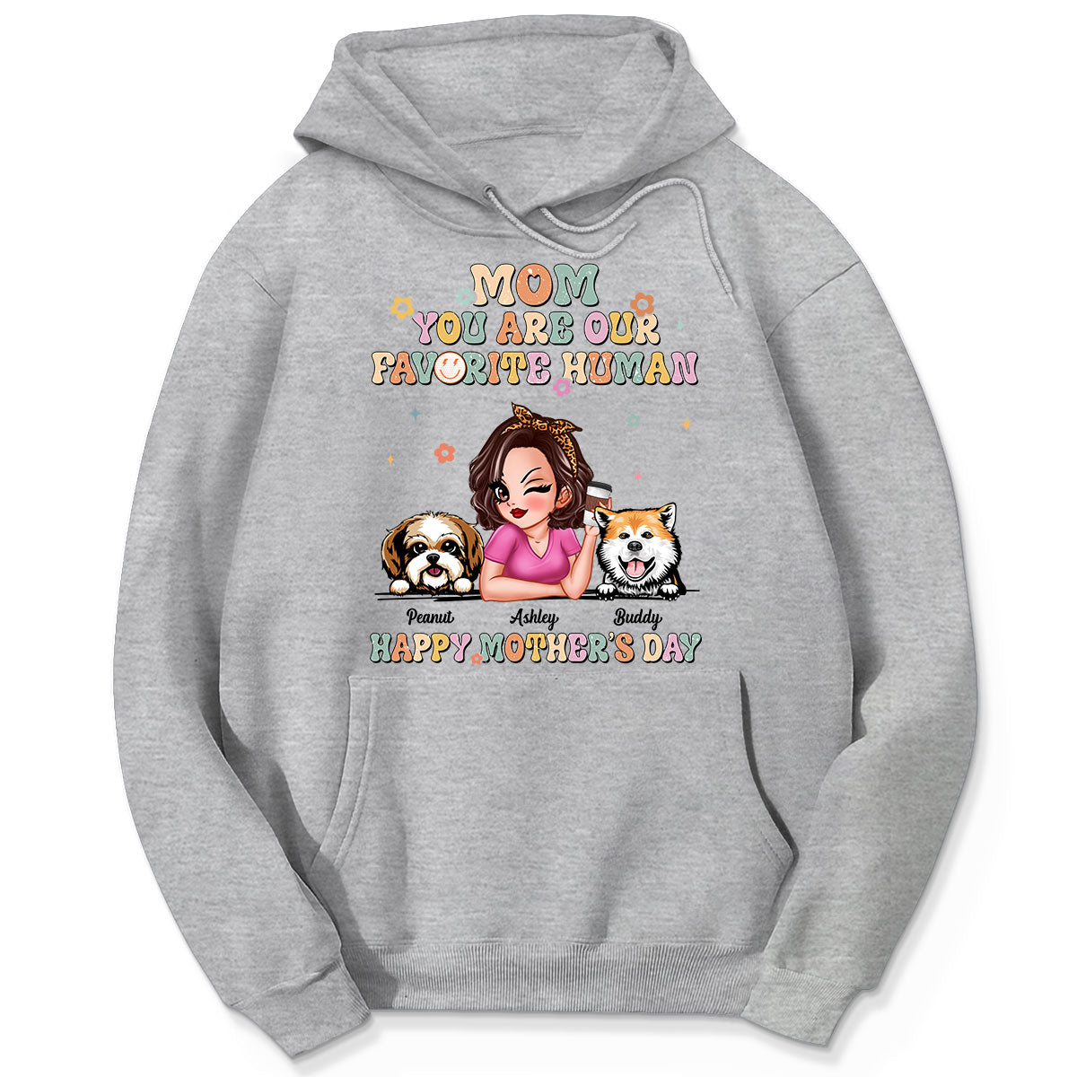 Mom You Are My Favorite Human Vintage Style Gift For Dog Mom Personalized Shirt