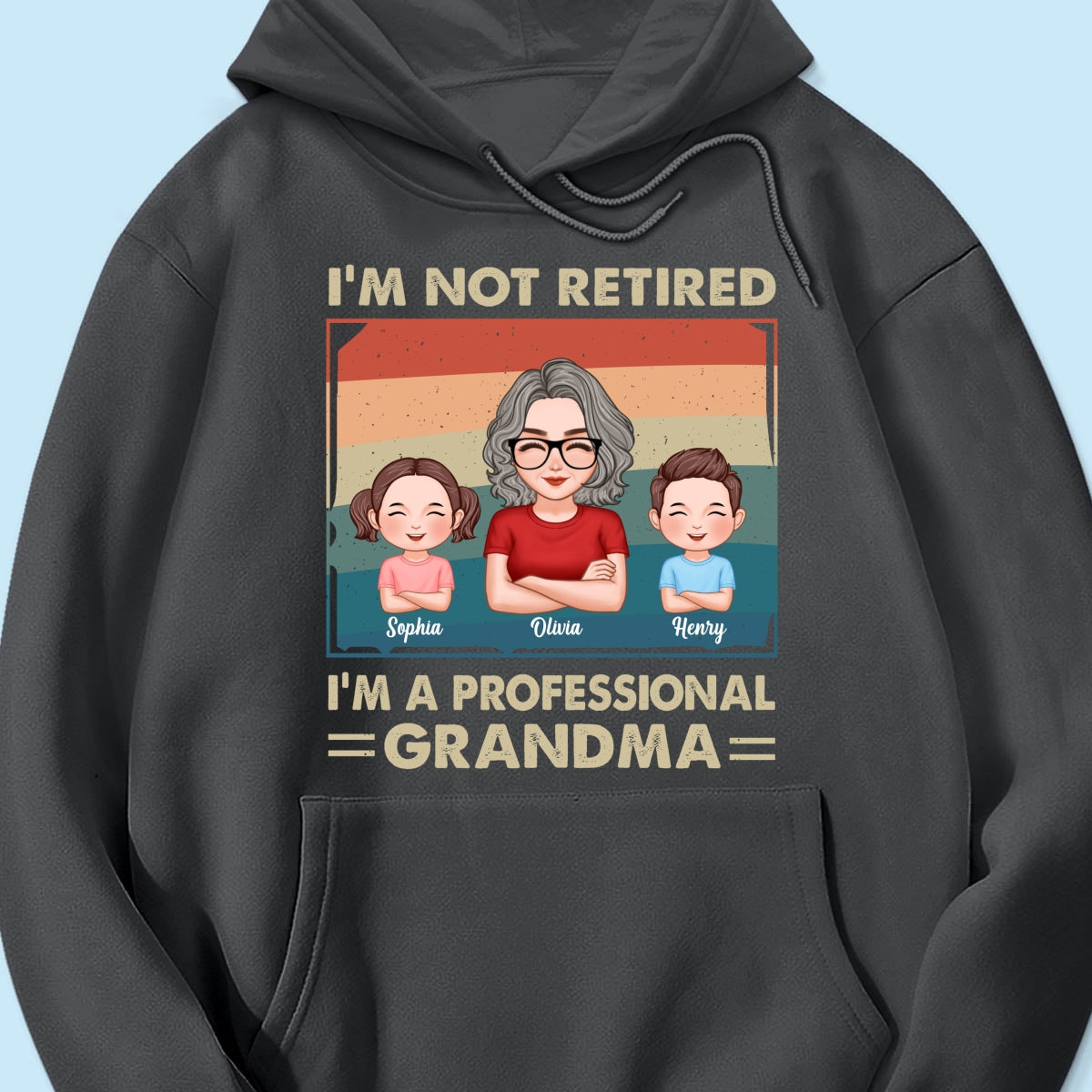 Retro I‘m Not Retired I’m Professional Grandma Personalized Shirt