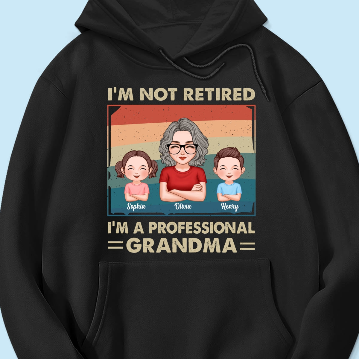 Retro I‘m Not Retired I’m Professional Grandma Personalized Shirt