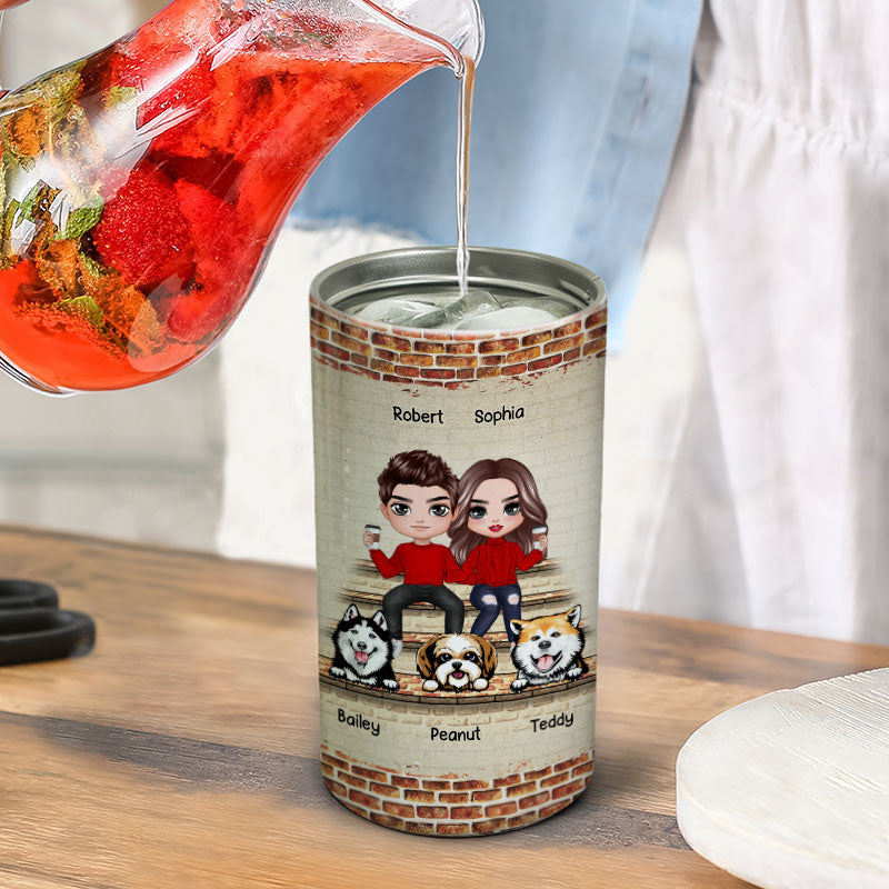 Couple And Dogs We Got This Tumbler Personalized 4 in 1 Can Cooler