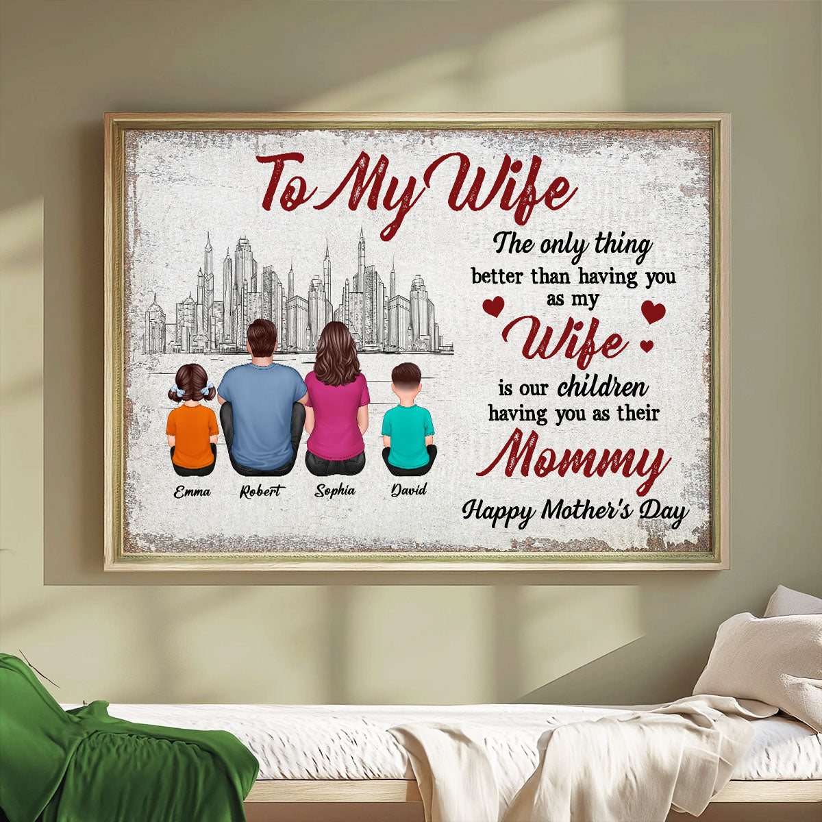 Having You As Their Mommy Personalized Poster