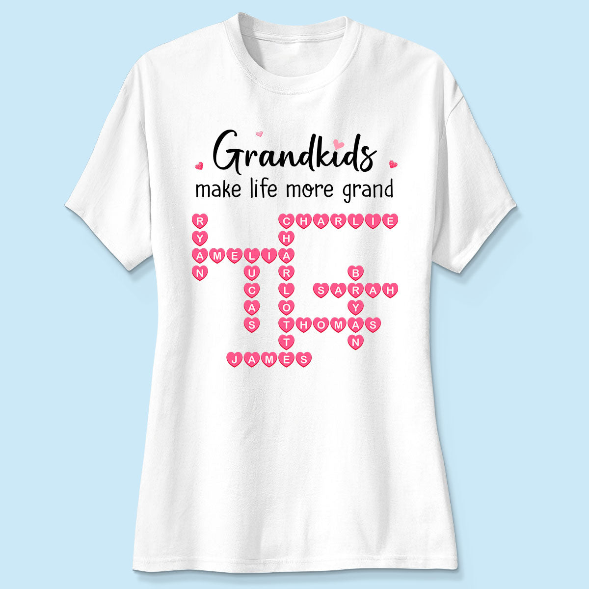 The Greatest Gift You Ever Know Crossword Puzzle Art - Personalized Shirt - Mother's Day Gift For Grandma