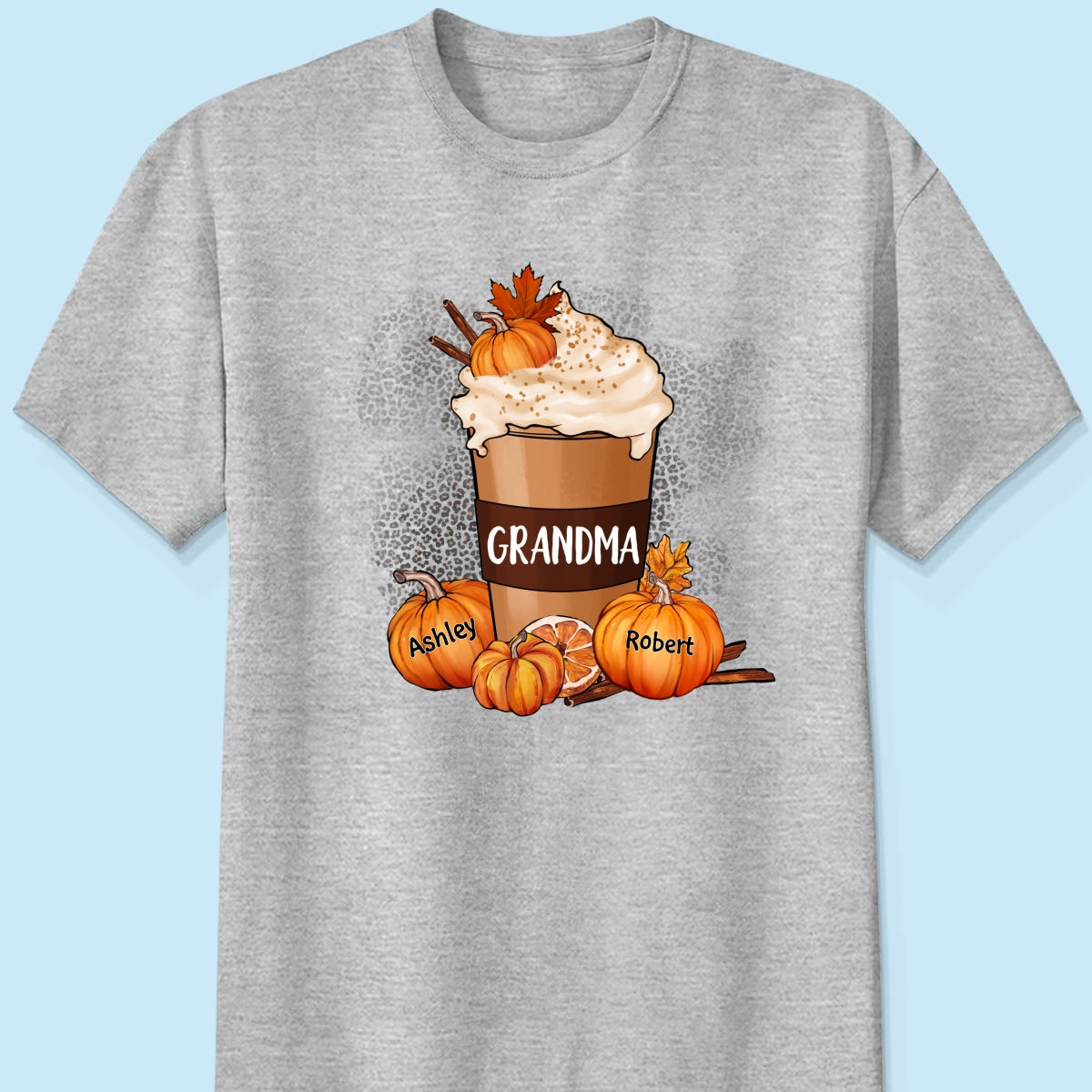 Grandma Pumpkin Spice Latte Personalized Shirt
