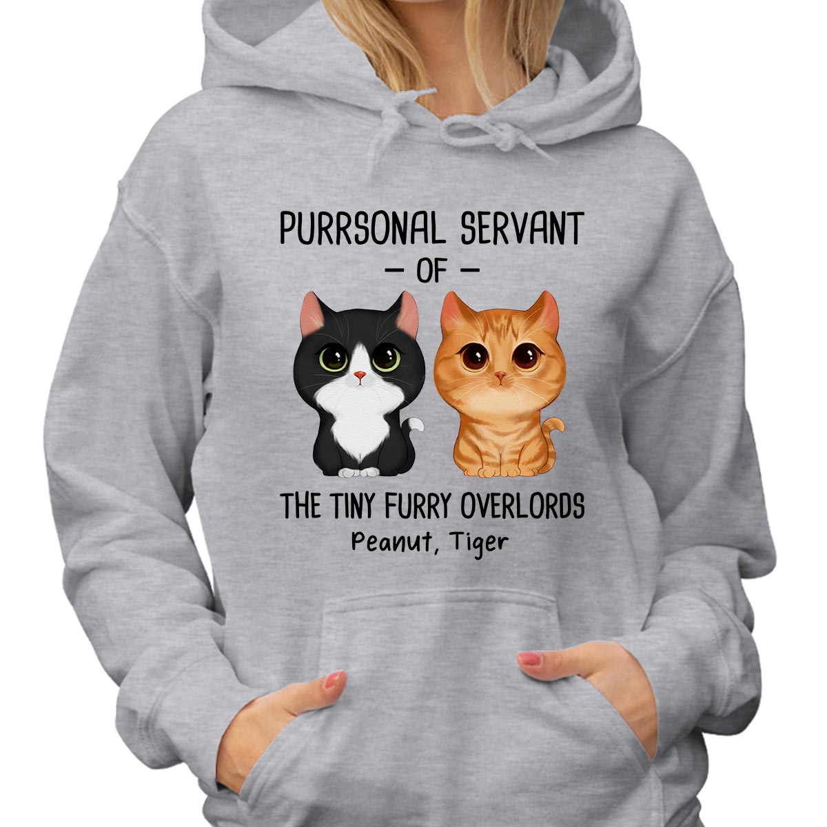 Purrsonal Servant Of Watercolor Cute Cats Personalized Shirt