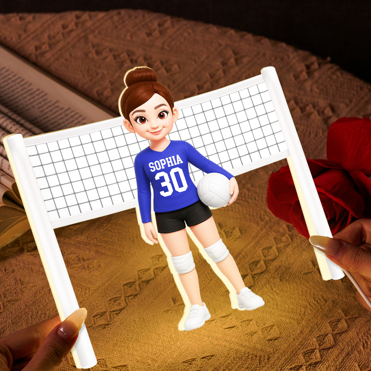 Volleyball Girl 3D Effect - Personalized Light Box - Christmas Gift For Teen Girls