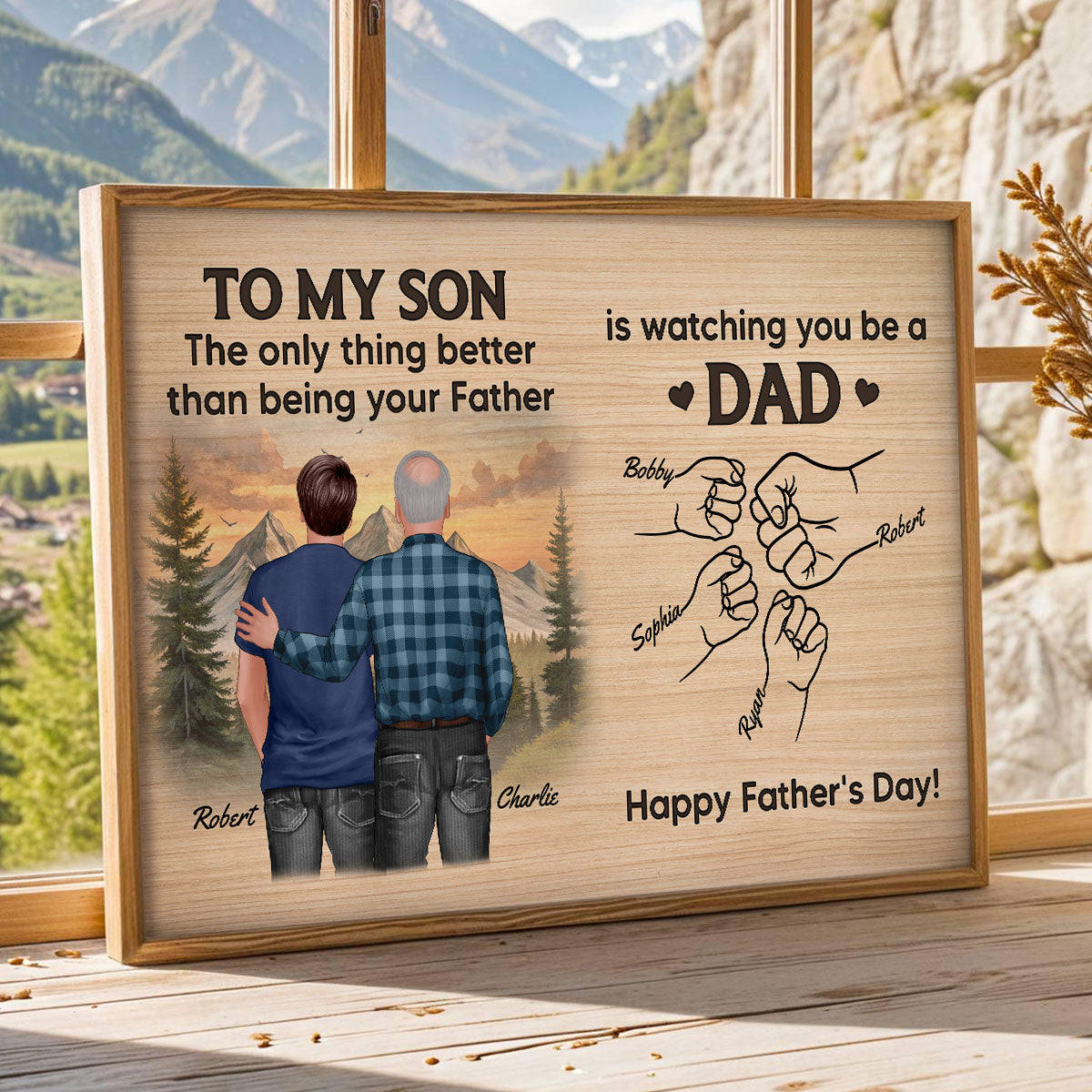 From Dad To Son Watching You Be A Dad Personalized Poster, Gift For Son