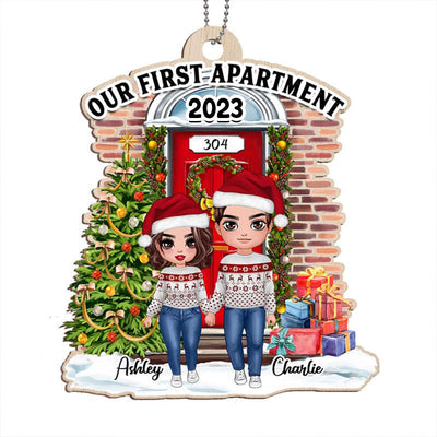 Our First Apartment Doll Couple Personalized Acrylic Ornament