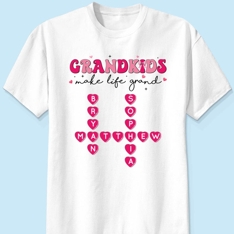 My Grandkids Are My  Gift For Grandma Personalized Shirt