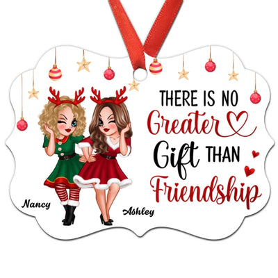 Pretty Women Besties Forever Best Friends Personalized Christmas Ornament