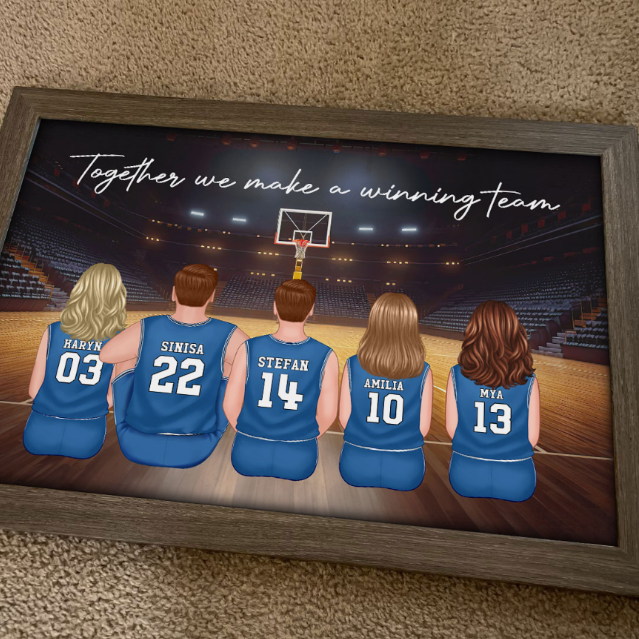 Basketball Team - Personalized Poster - Gift For Dad, Gift For Husband, Gift For Grandpa