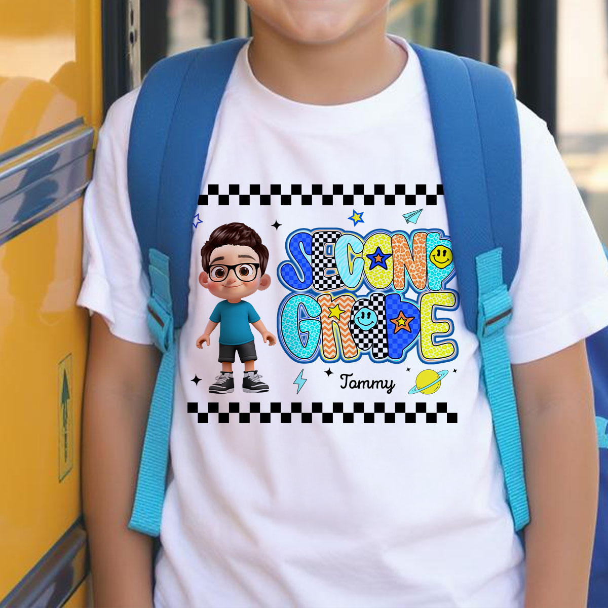 Preppy Back to School Shirt Pre-K to Fourth Grade for Kids, Boys, Girls, 1st Day of School