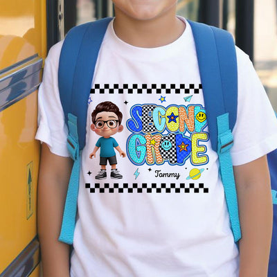 Preppy Back to School Shirt Pre-K to Fourth Grade for Kids, Boys, Girls, 1st Day of School