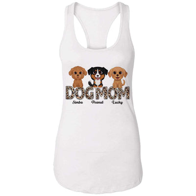 Patterned Dog Mom Watercolor Cute Dogs Personalized Tank Top Shirt