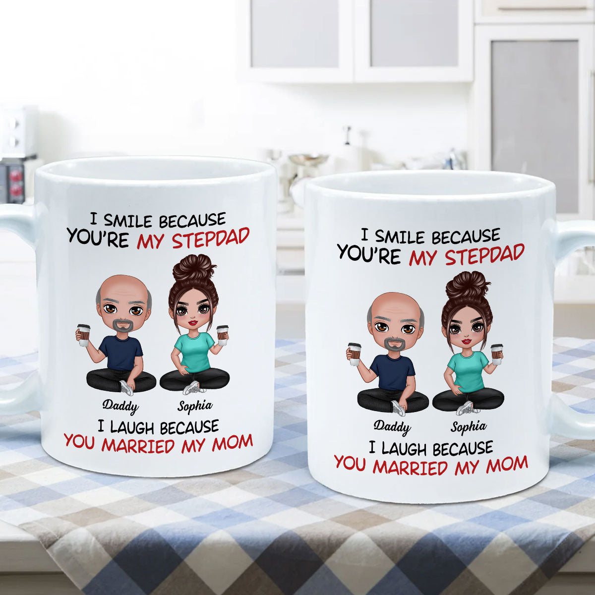 I Smile Because You‘re My Stepdad Personalized Mug