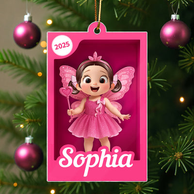 Adorable Fairy Kid Toy Box - Personalized Acrylic Ornament - Perfect Christmas Gift For Kids, Grandkids