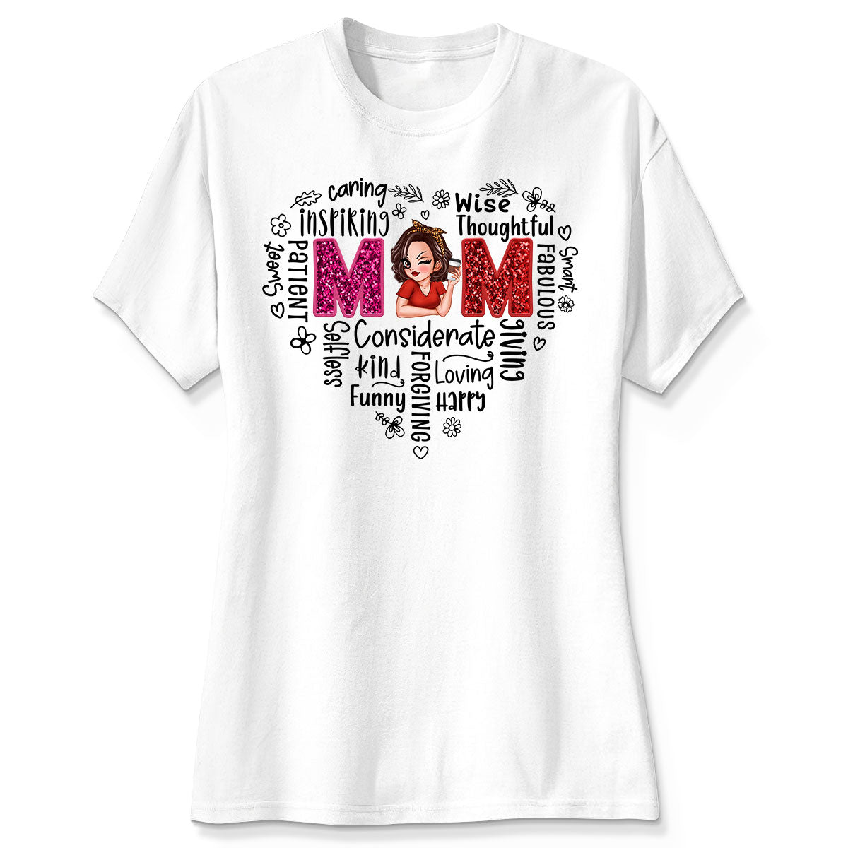 Mom Word Art Gift For Mom Personalized Shirt
