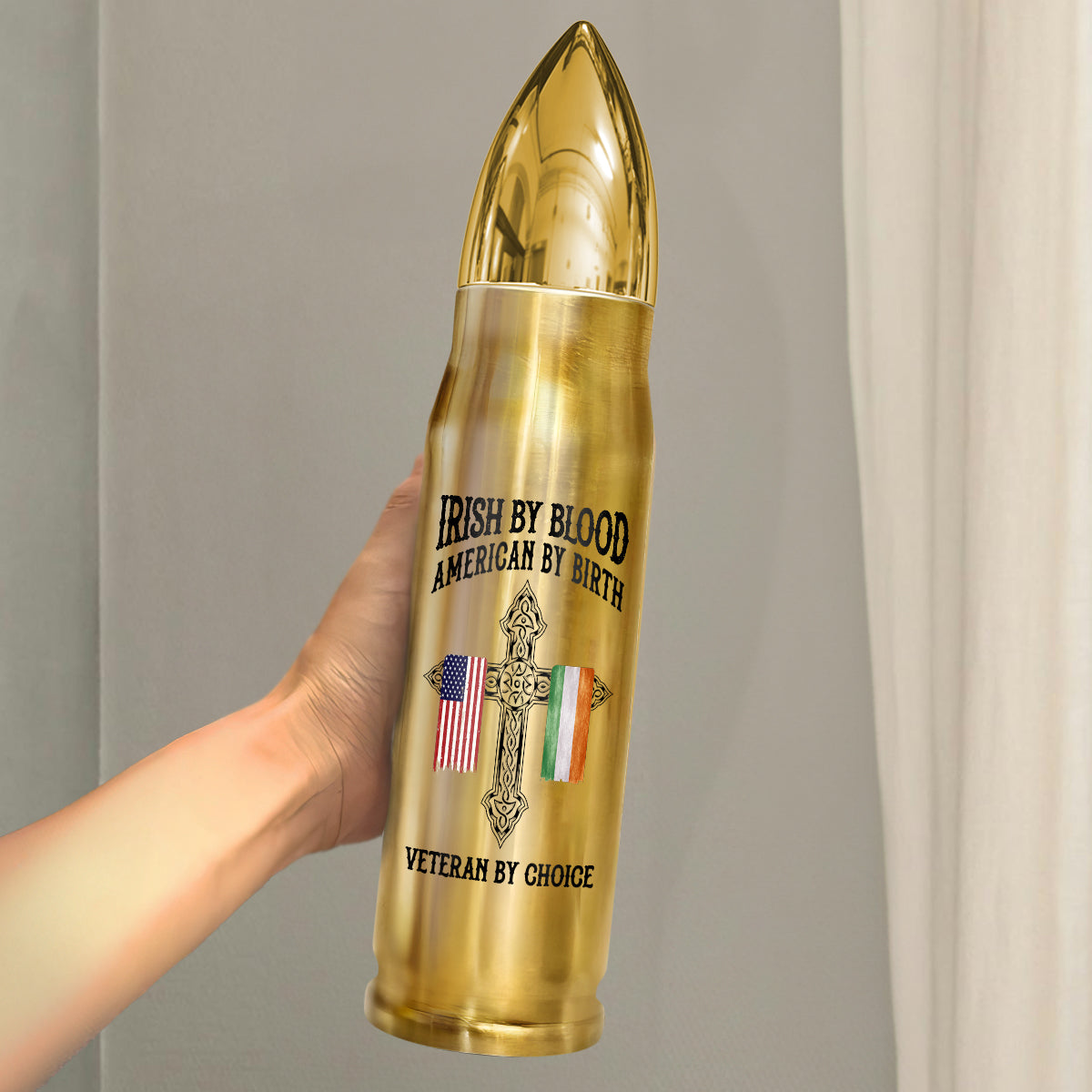St. Patrick's Day Irish By Blood American By Birth Customize Title Personalized Bullet Tumbler