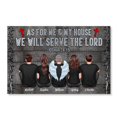 We Will Serve The Lord Gift For Christian Family Personalized Poster