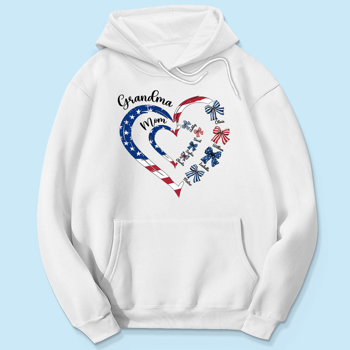 4th Of July First Mom Now Grandma Bow Personalized Shirt, Independence Day