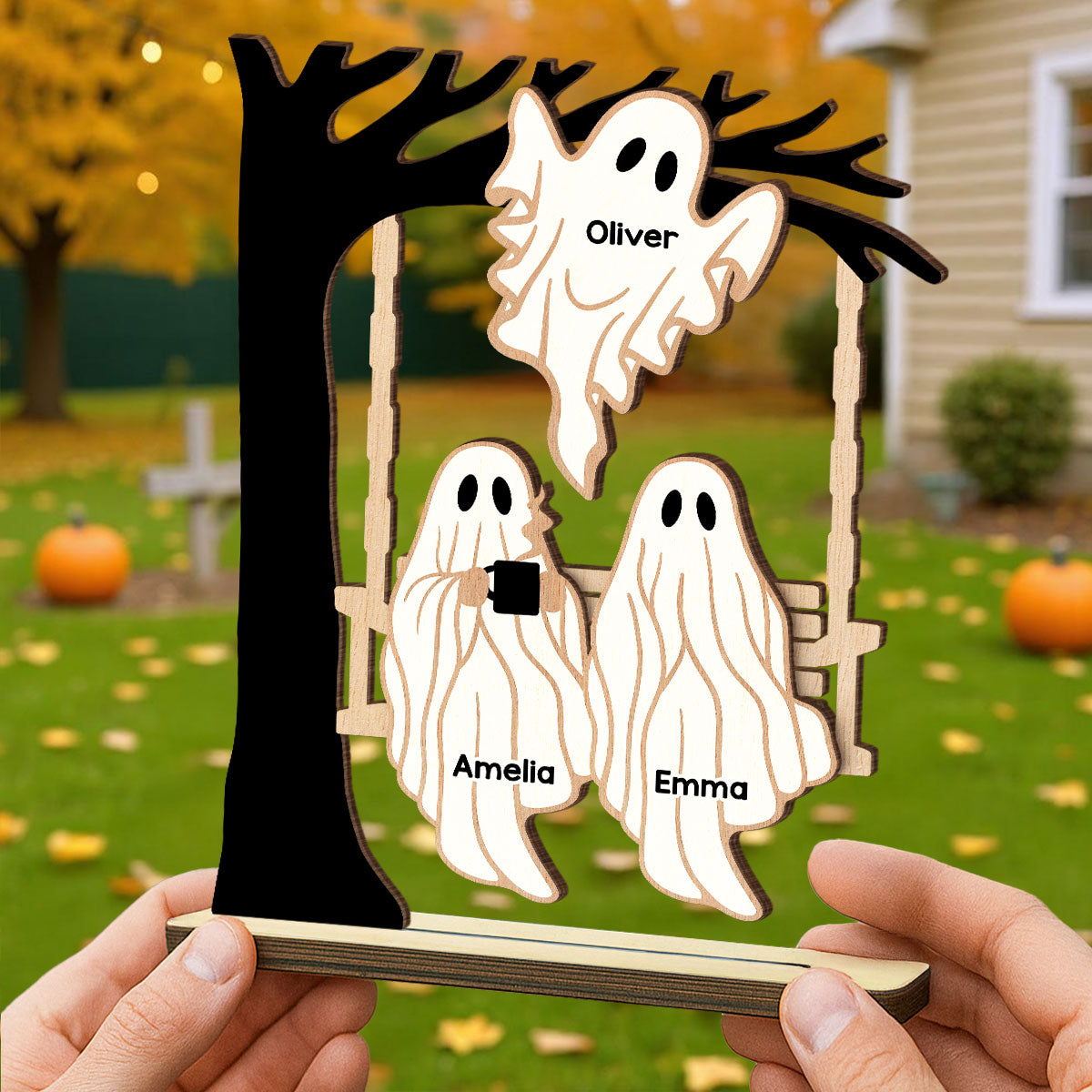 Ghost Friends We're Friends Until We Die Personalized Standing Wooden Plaque
