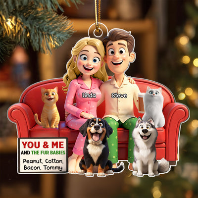 Cartoon Couple You & Me We Got This - Personalized Acrylic Ornament - Christmas Gift for him, Gift for her