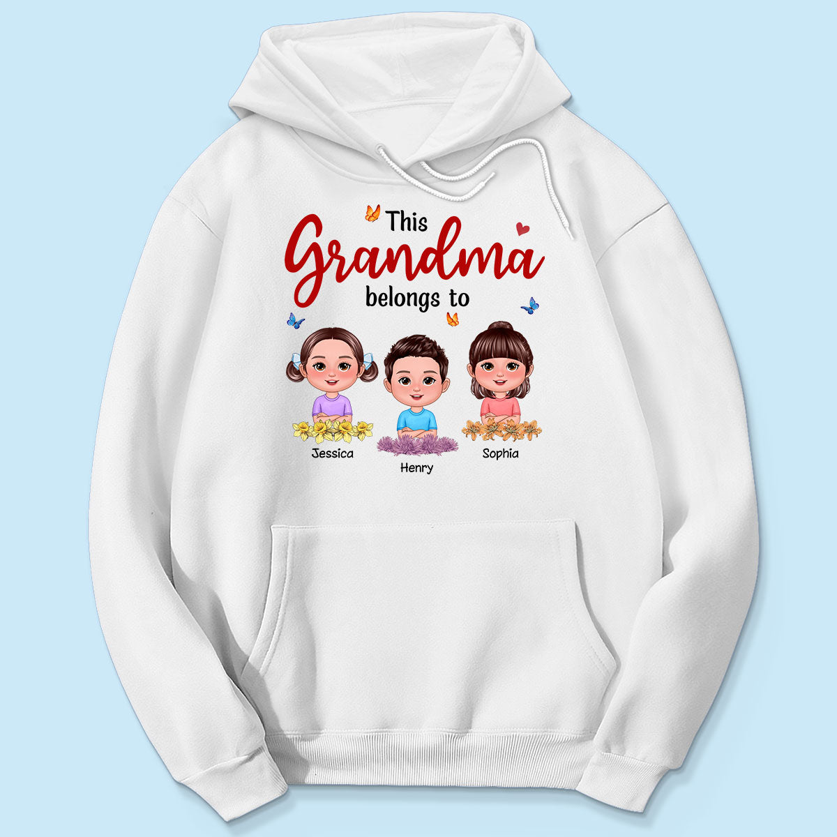 This Grandma Mom Belongs To Birth Month Flowers Cute Kids Personalized Shirt, Gift for Moms, for Grandmas