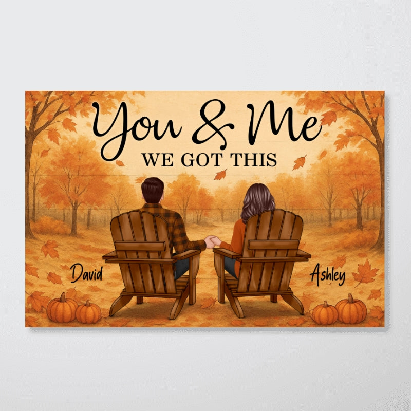 Fall Season Couple Eternal Love Personalized Poster