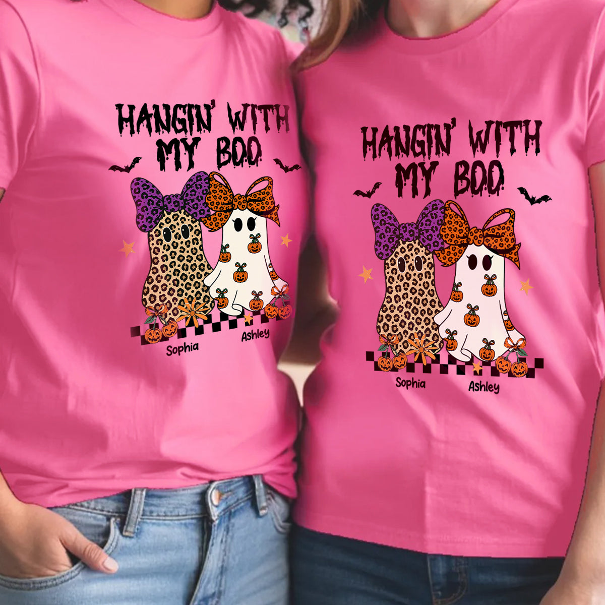 Hanging with my Boos Personalized Matching Besties Sweatshirt, Fall Gift for Besties