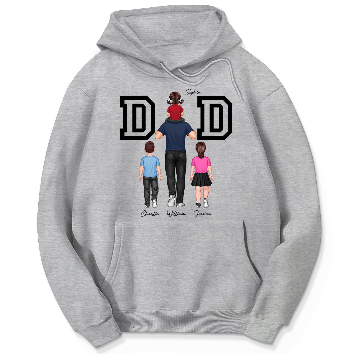 DAD Piggy Back Happy Father‘s Day Personalized Shirt