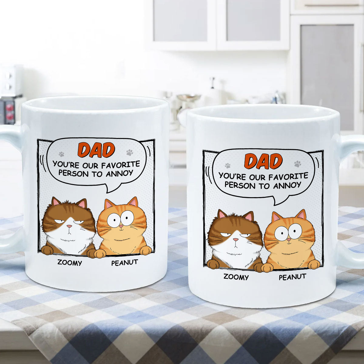 Favorite Person To Annoy Cat Dad Personalized Mug
