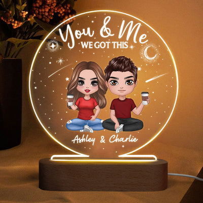 Together Since Couple In Starry Night Personalized Circle Acrylic Plaque With LED Night Light - Valentine‘s Day Gift - Anniversary Gift For Couple - Gift For Him - Gift For Her