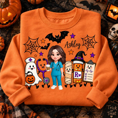 Halloween Cute Nurse Things - Personalized Shirt - Halloween Shirt For Nurse